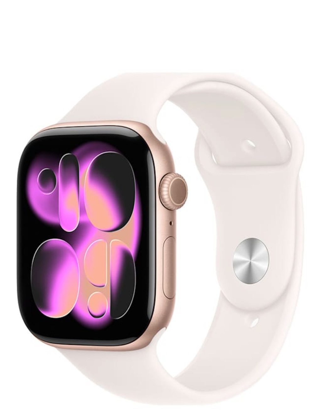 Apple Watch Series 11 (GPS) 46mm Rose Gold Aluminum Case with Light Blush Sport